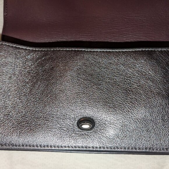 Coach Dinky Bag, Metallic Graphite Signature Leather EUC - Picture 13 of 16